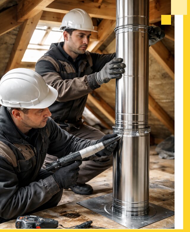 Монтаж дымоходов для каминов в Прокопьевске с гарантией качества