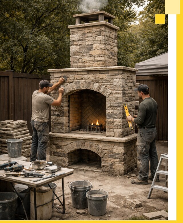 Проектирование и установка уличных каминов в Прокопьевске