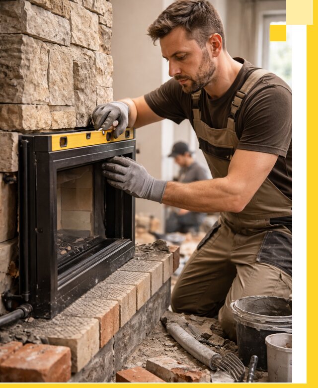 Дровяные камины под ключ в Прокопьевске: монтаж, обустройство