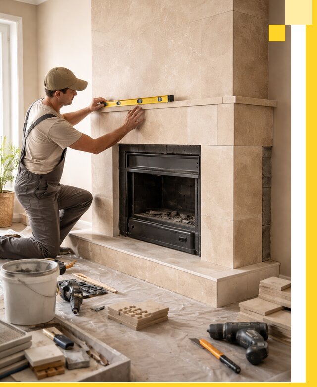 Установка и монтаж каминов в частном доме под ключ в Прокопьевске