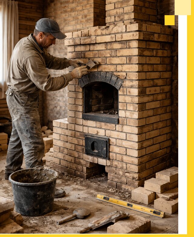 Кирпичные печи под ключ в Прокопьевске: проектирование и кладка