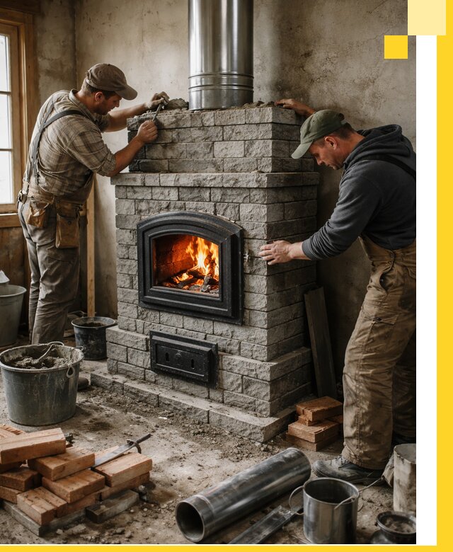 Производство, поставка и монтаж дровяных печей в Прокопьевске