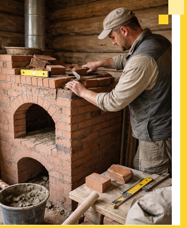 Изготовление и установка русских печей в Прокопьевске под ключ