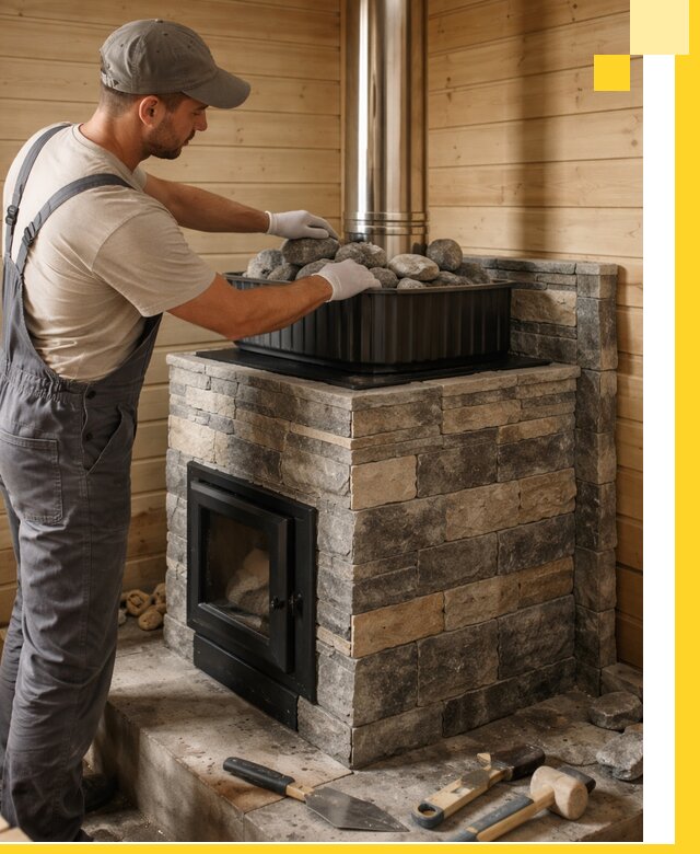 Печи для парной в Прокопьевске, производство, монтаж и обслуживание