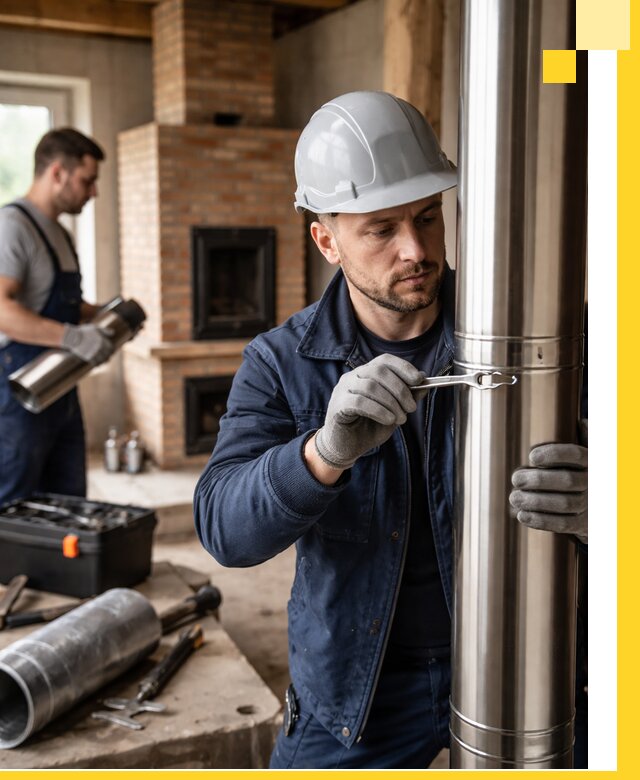 Профессиональный монтаж дымоходов для печей в Прокопьевске