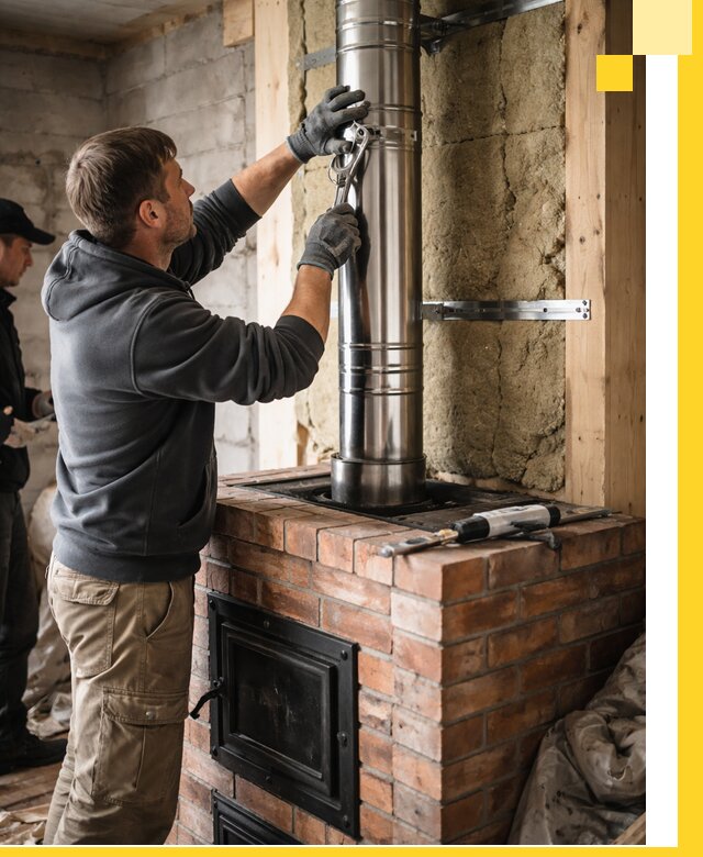 Изготовление и монтаж печей и дымоходов под ключ в Прокопьевске
