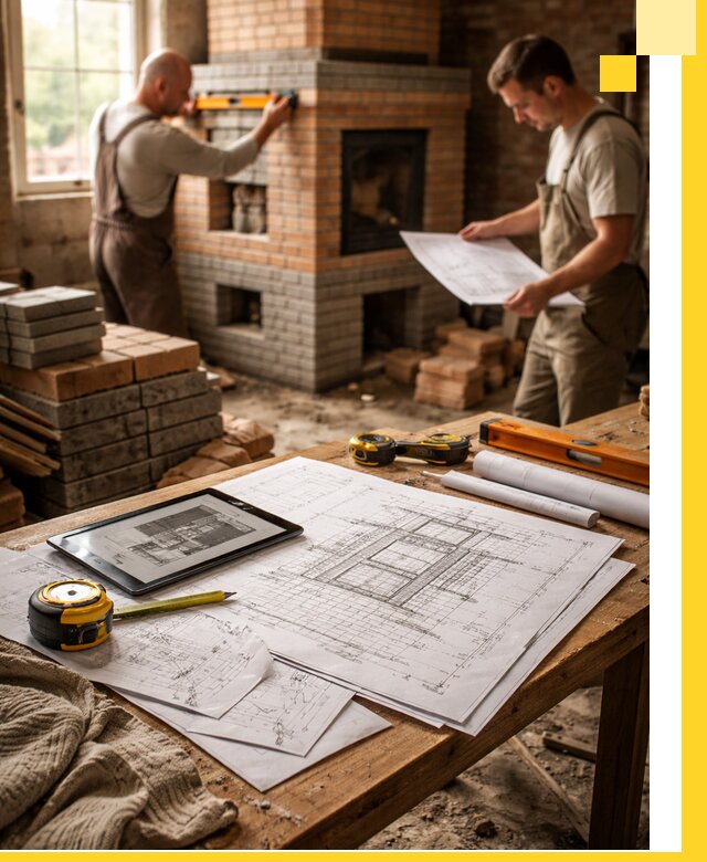 Проекты печей и каминов с индивидуальным дизайном в Прокопьевске