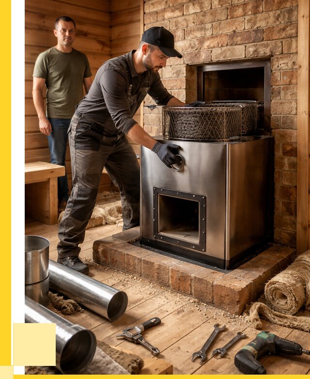 Монтаж банных печей под ключ в Прокопьевске от 18607 р., ЭриданПрк