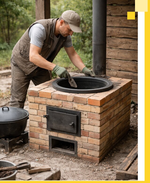 Изготовление и установка печей для казана в Прокопьевске под ключ