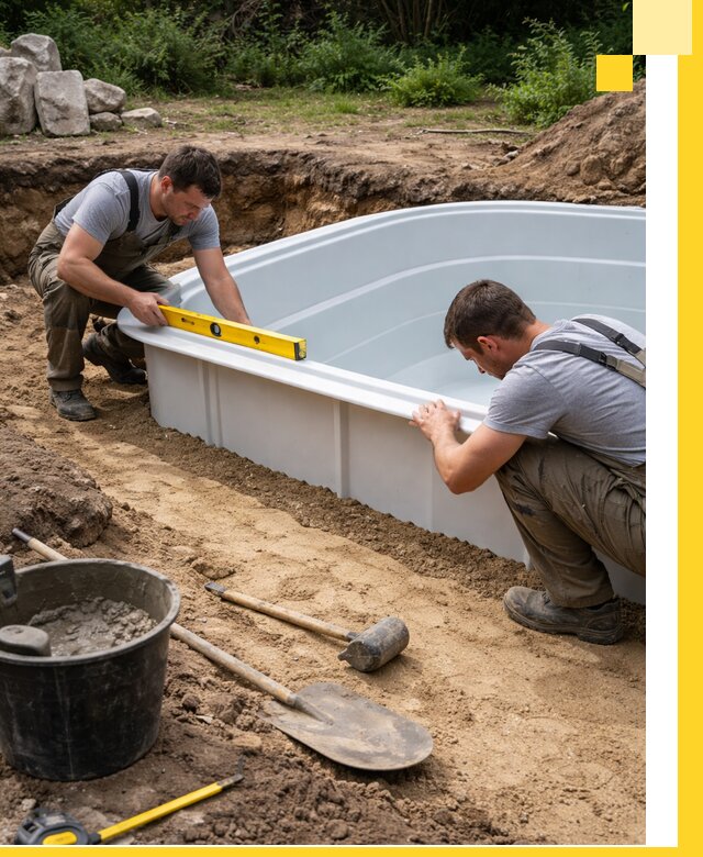 Производство и установка пластиковых бассейнов в Прокопьевске под ключ