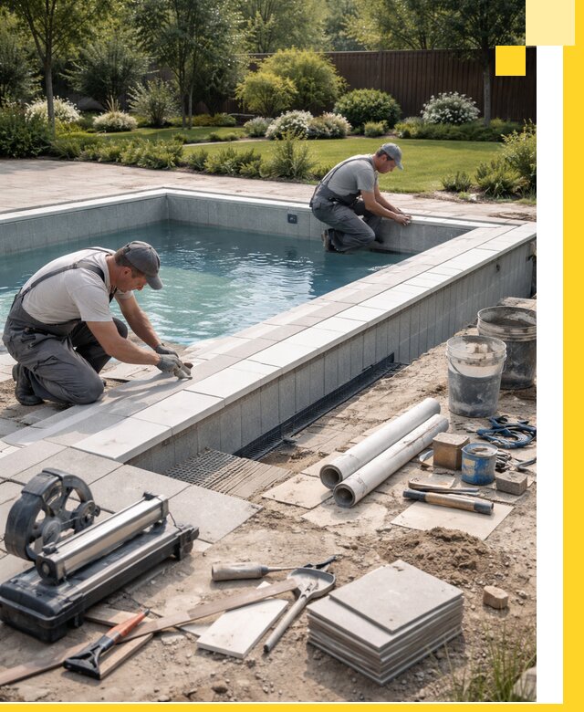 Строительство открытых бассейнов под ключ в Прокопьевске профессионально