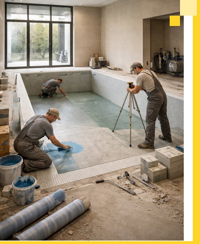 Проект и строительство закрытых бассейнов в Прокопьевске под ключ