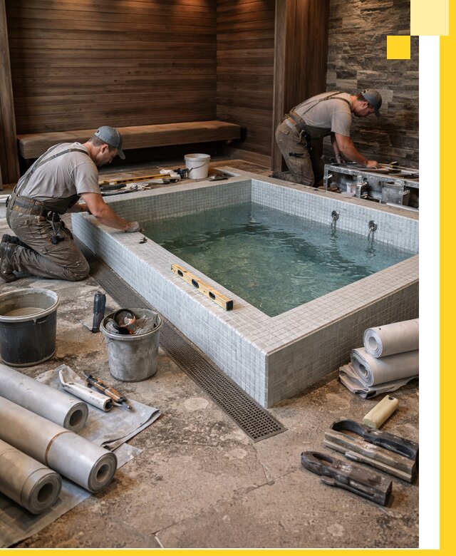 Установка и строительство бассейнов для сауны в Прокопьевске