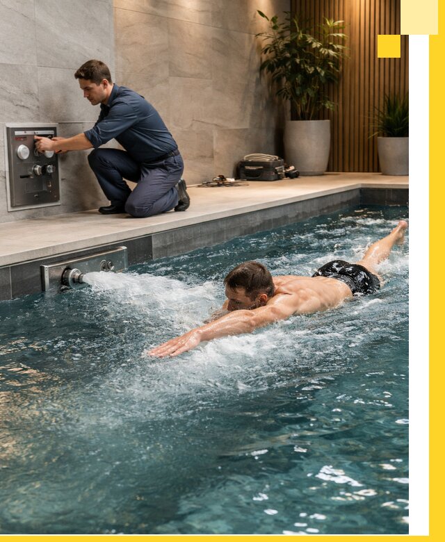 Проектирование и монтаж бассейнов с противотоком в Прокопьевске