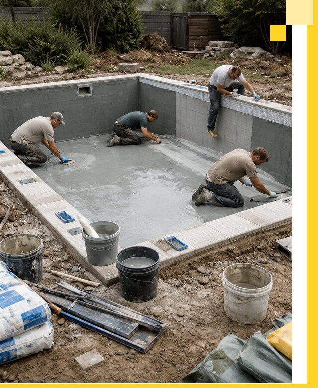 Изготовление и монтаж чаши бассейна под ключ в Прокопьевске