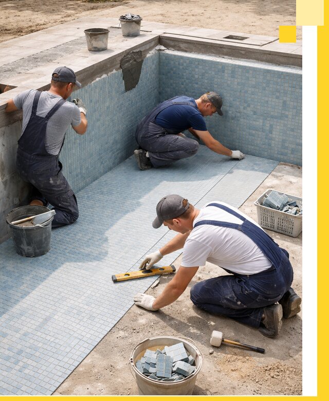 Укладка и установка плитки для бассейнов под ключ в Прокопьевске