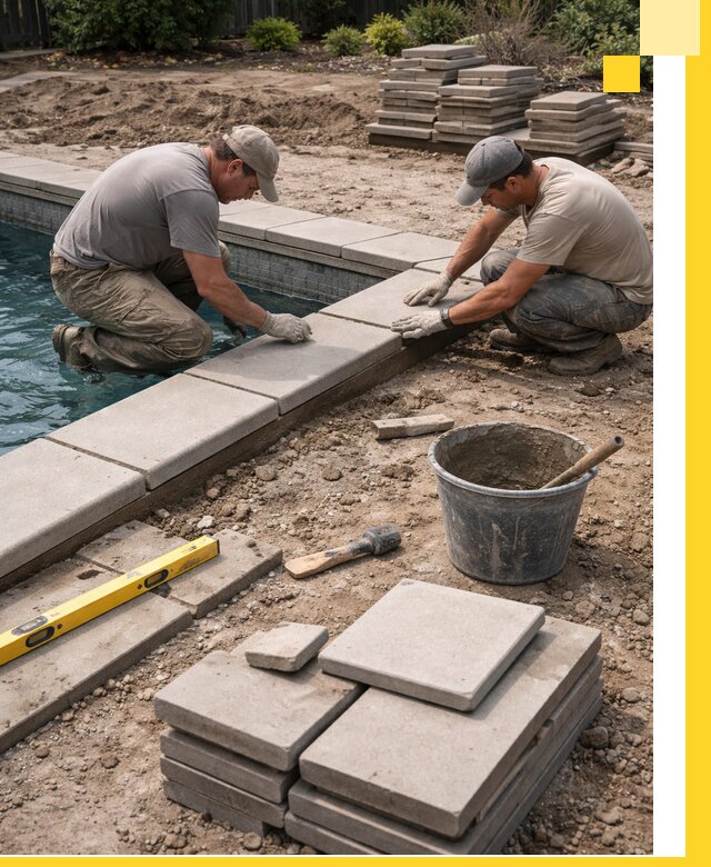 Установка и изготовление копингового камня для бассейнов в Прокопьевске