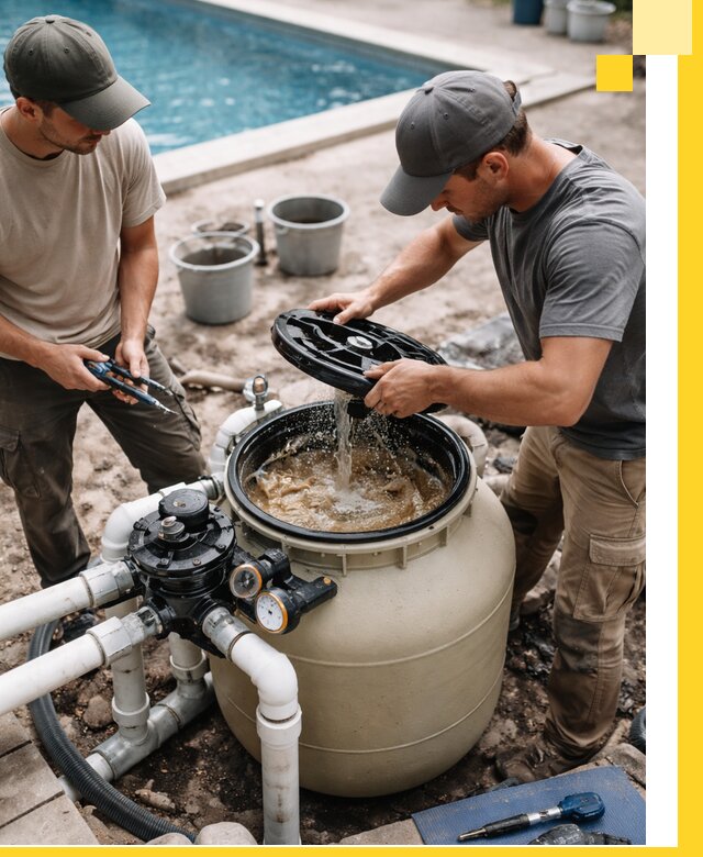 Установка и обслуживание песочных фильтров для бассейнов в Прокопьевске