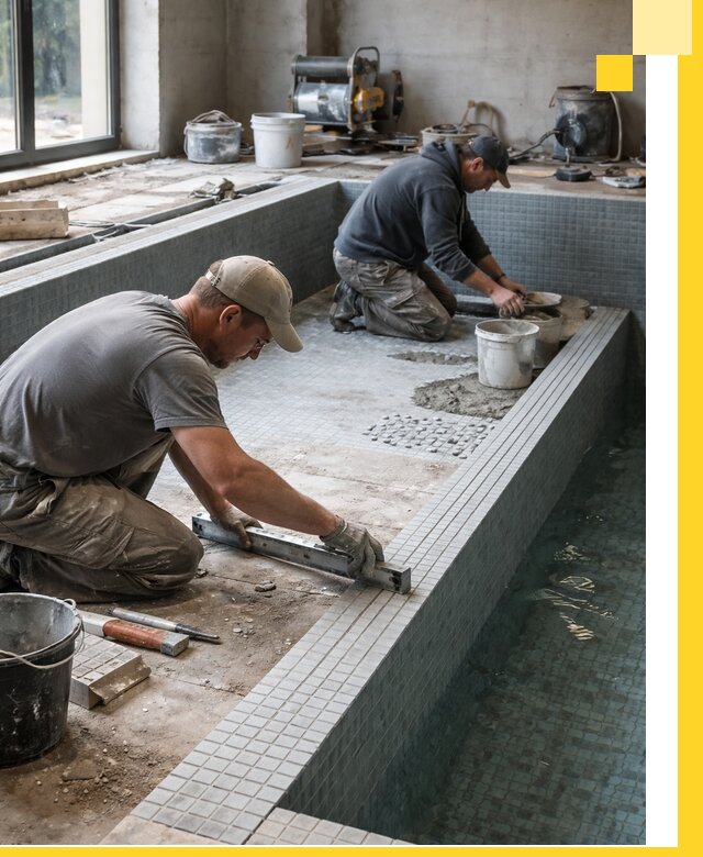 Строительство бассейна в частном доме в Прокопьевске под ключ