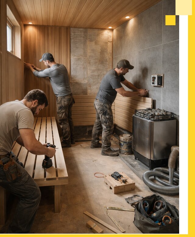 Сауны под ключ в Прокопьевске, проектирование, строительство, отделка