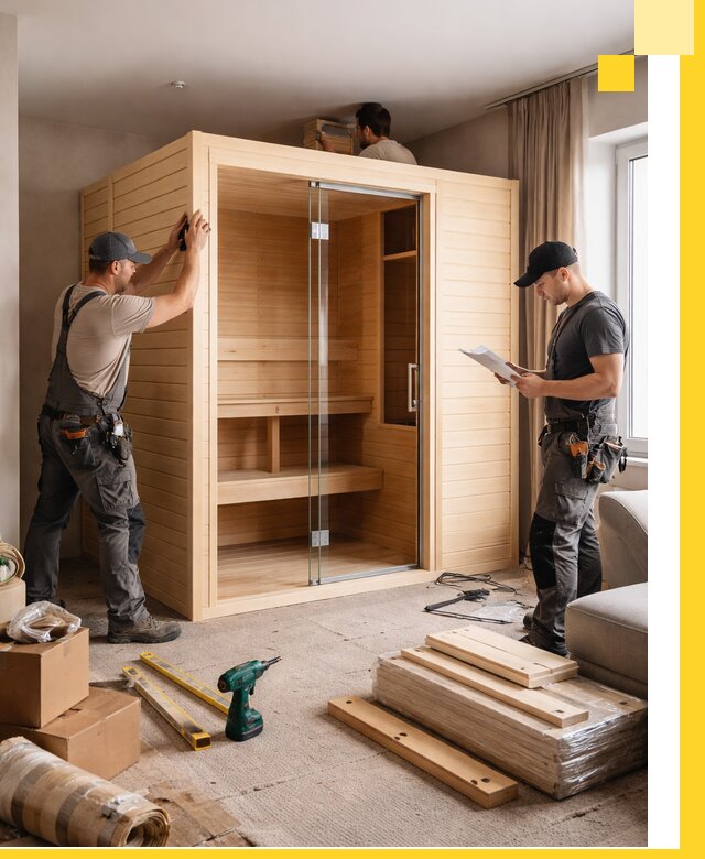 Установка и благоустройство саун в квартире в Прокопьевске