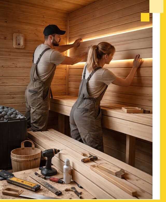 Дизайн саун и бань под ключ с индивидуальным проектом в Прокопьевске