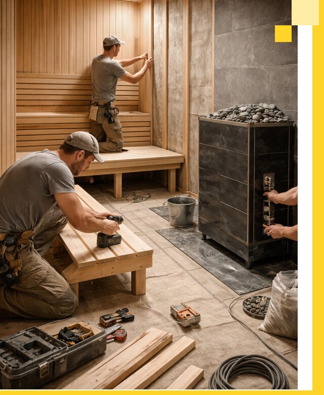 Дизайн и строительство интерьерных саун под ключ в Прокопьевске
