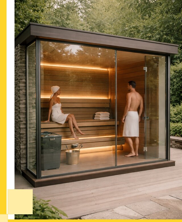 Сауна стеклянная и двери для сауны в Прокопьевске от 258425 р. | ЭриданПрк