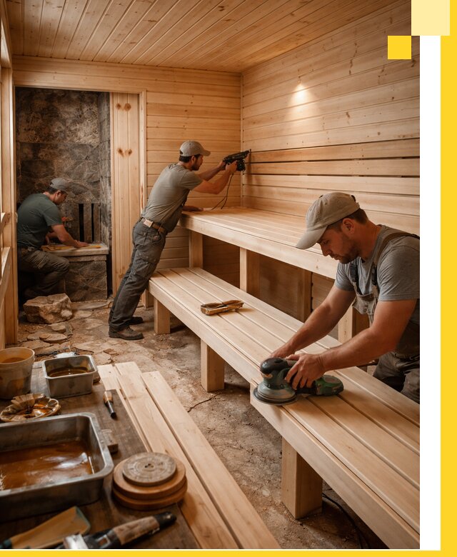 Профессиональная отделка бань в Прокопьевске под ключ, с гарантией