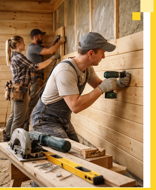 Обшивка бань под ключ в Прокопьевске: отделка стен и потолков