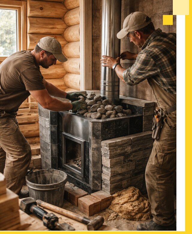 Строительство и отделка русских бань под ключ в Прокопьевске