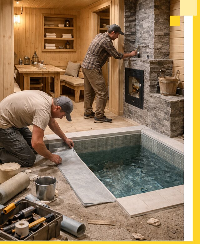 Строительство бань с комнатой отдыха под ключ в Прокопьевске