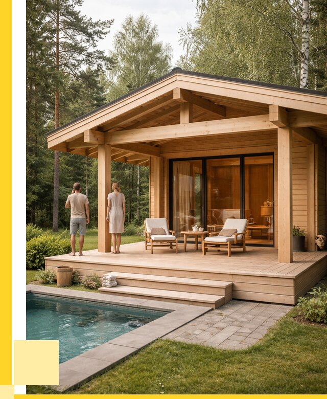 Бани с террасой под ключ в Прокопьевске от 620220 р. | ЭриданПрк