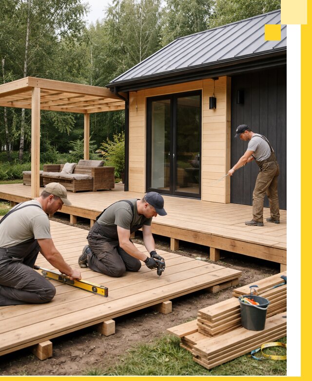 Строительство бань с террасой и бассейном под ключ в Прокопьевске