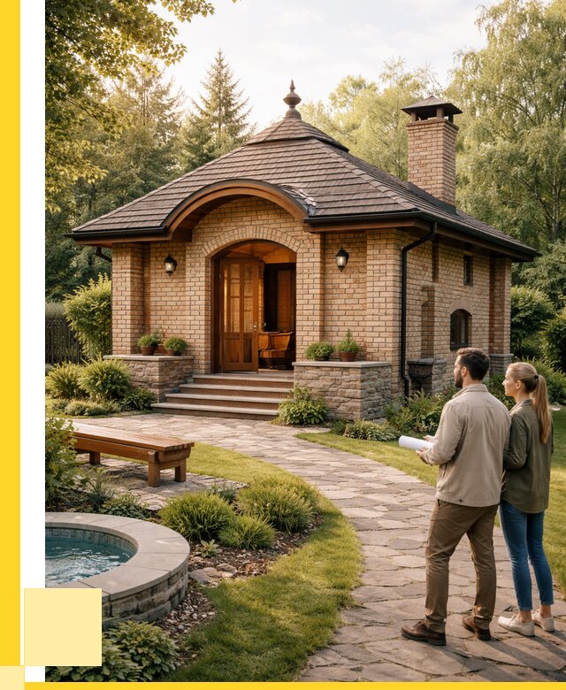 Проект кирпичной бани в Прокопьевске от 31011 р. | ЭриданПрк