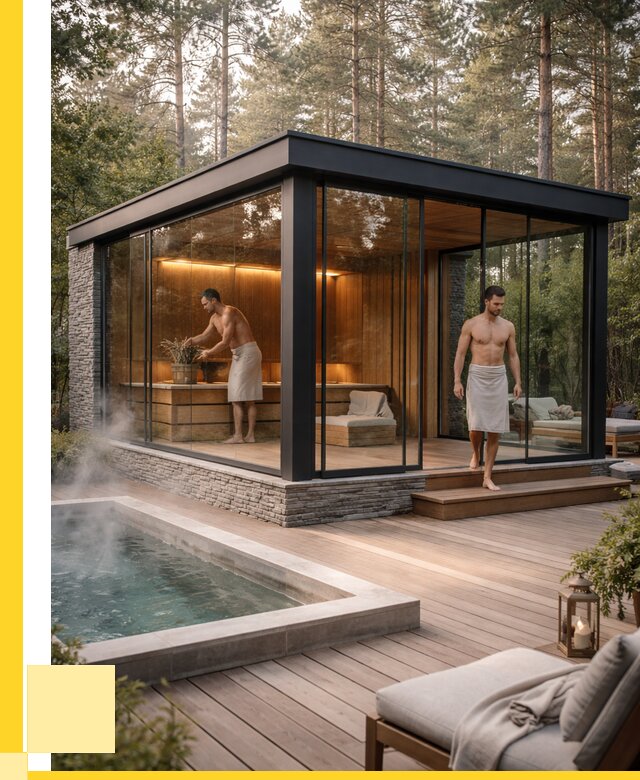 Стеклянные бани и двери в Прокопьевске от 465165 р. | ЭриданПрк