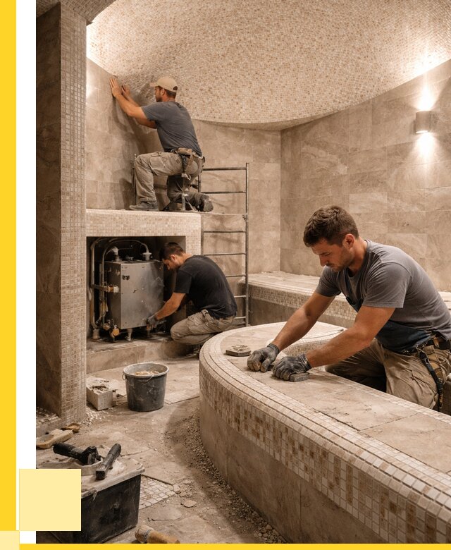 Монтаж хамамов под ключ в Прокопьевске от 258425 р. ЭриданПрк