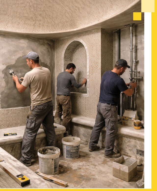 Профессиональный монтаж хамамов под ключ в Прокопьевске с гарантией