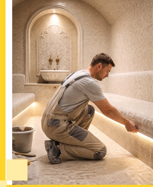 Отделка хамамов под ключ в Прокопьевске от 5685 р. | ЭриданПрк